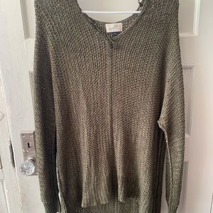 Army green sweater dress size m